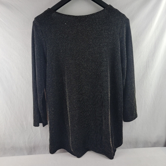 NWT Amana front knot gold sparkle top Size XL - Picture 3 of 4